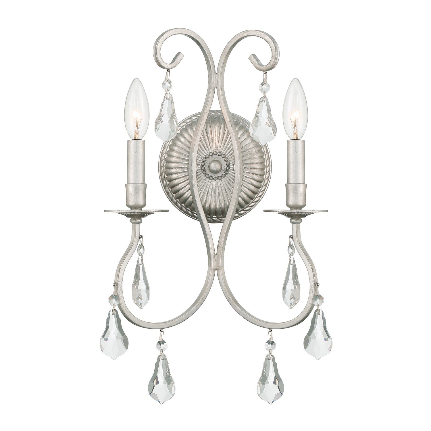 Crystorama Set of 2 store Antique White Sconce