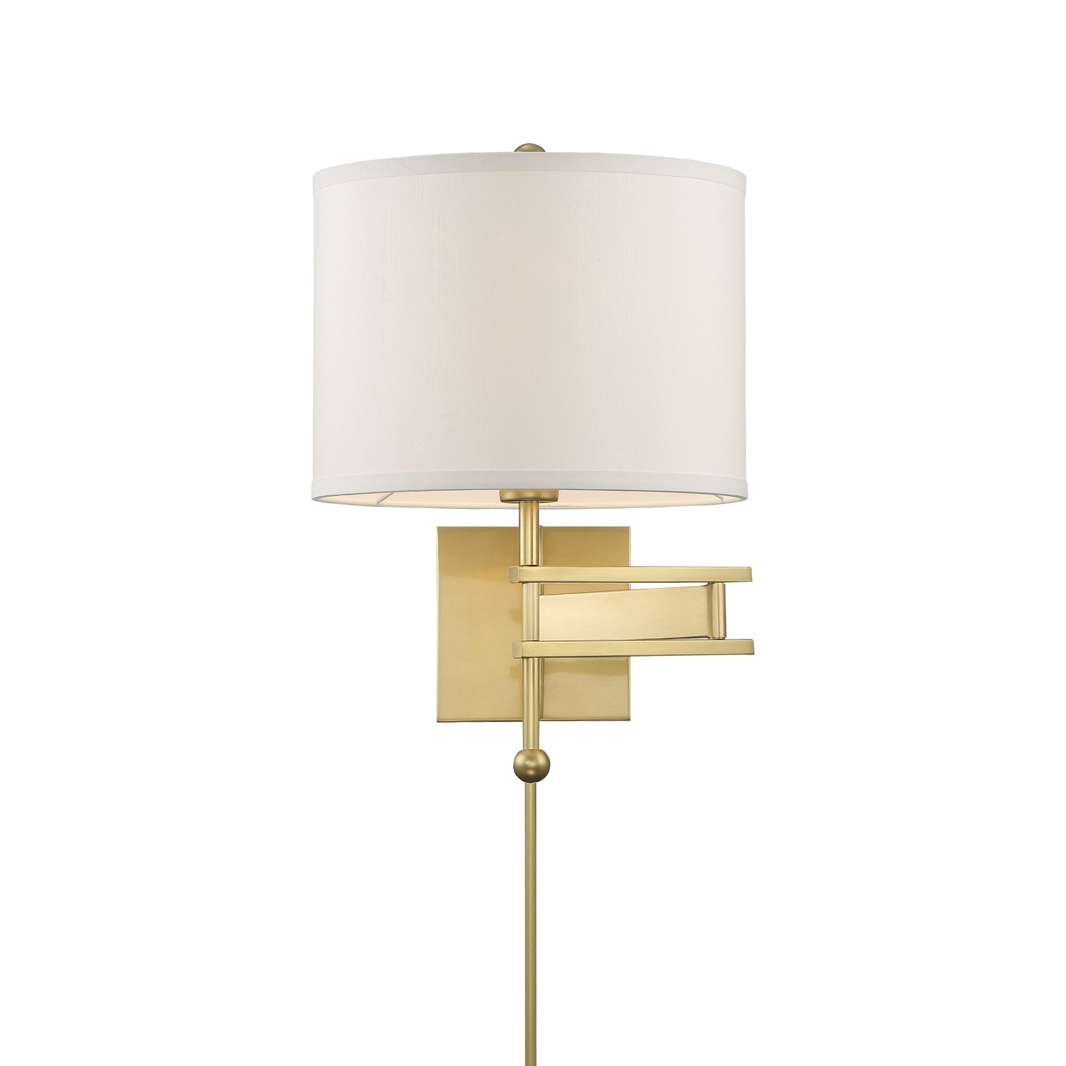 Durham Large Table Lamp in Soft Brass with Linen Shade
