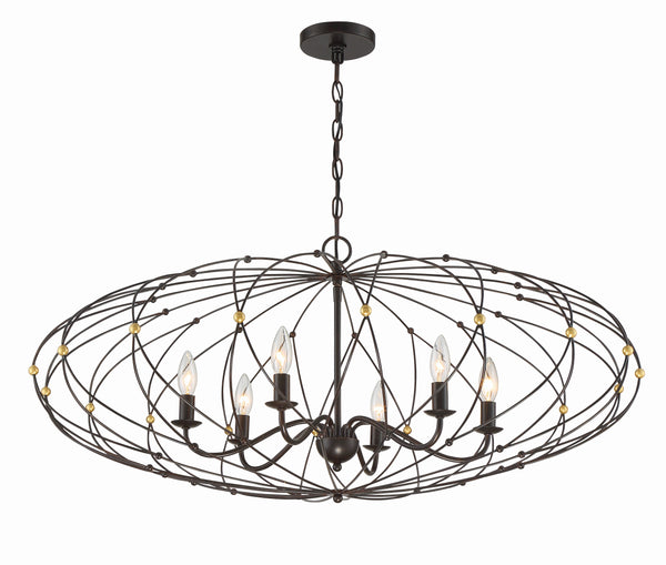 Zucca 6 Light Chandelier – Crystorama